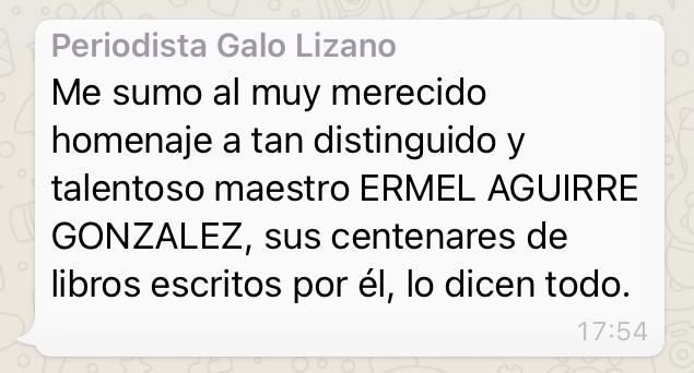 Galo Lizano comentario