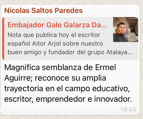 Nicolas Saltos comentario