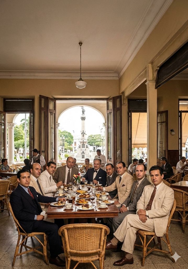personajes en el tradicional restaurante Fortich